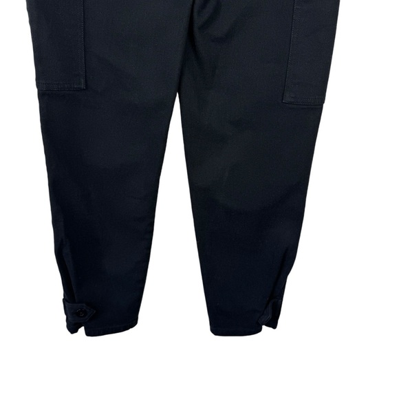 WILFRED FREE Aritzia High Rise Black Utility Cargo Pants Straight Leg Snaps 00 - Picture 9 of 15